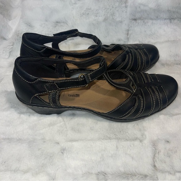 Clark’s Black Leather Women's Shoes size 10 med - Picture 2 of 5
